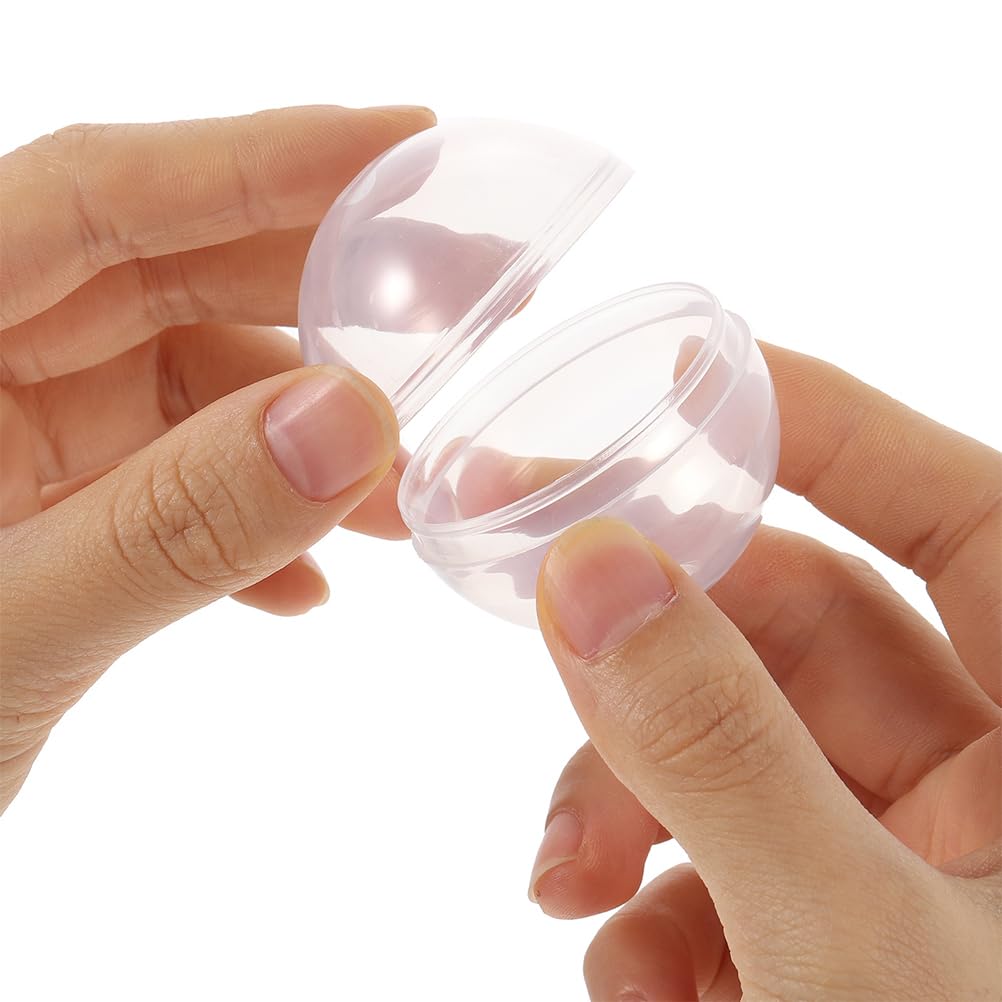 Housoutil Capsules Rondes Transparentes, 50PCS Capsule Jouet Vide, 60mm Boule Plastique Transparente, Remplir Acrylique Coquille De Transparente Machines à Chewing-Gum Petits