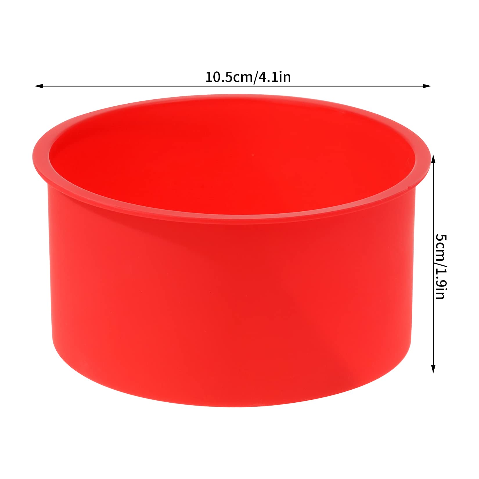 12 moldes de silicona para hornear pasteles redondos de 10 cm antiadherentes para hornear, cocina, moldes de silicona para hornear (rojo, azul, 4 pulgadas)