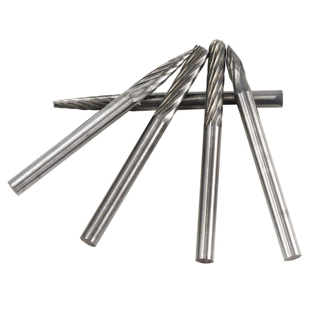10 stücke Wolframkarbid Rotary File Set 3x3mm einzelner Schnitt Doppelschnitt Rotary Burr Set für Rotary Zubehör Set-10 stücke l doppelt schnitt
