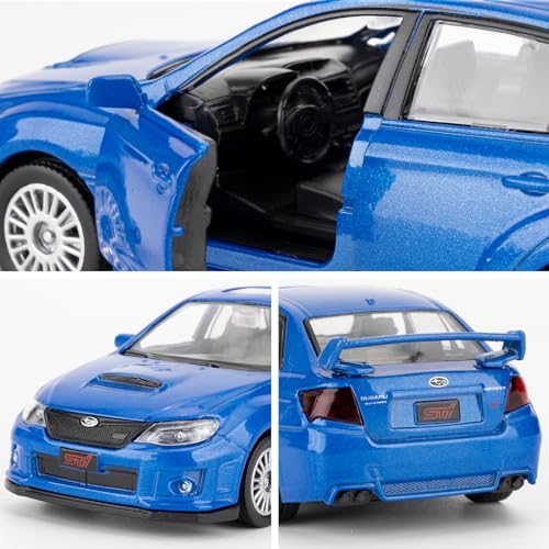 Modelo de coche escala 1:36 Subaru WRX STI2010 azul miniatura 4