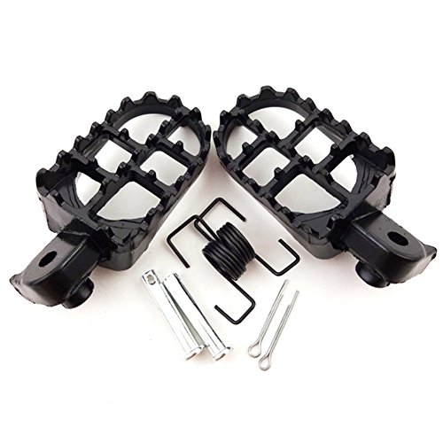 Tc-Motor Aluminium Black Footpegs Foot Pegs Footrest Foot Rest For Pit Dirt Motor Bike Motorcycle Pw50 Pw80 Tw200 Xr50R Crf50 Crf70 Crf80 Crf100F #TOP3