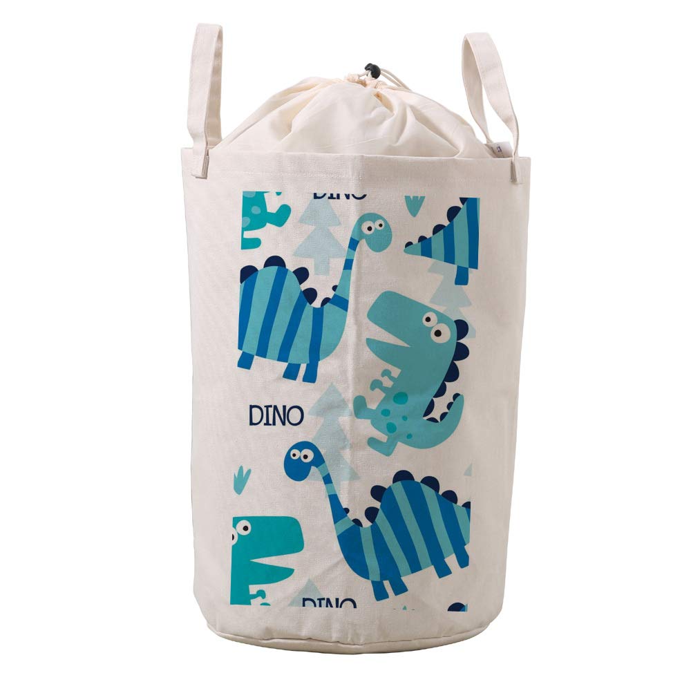 Panier à linge dinosaure pour organiser la chambre d'enfant avec ce sac en coton