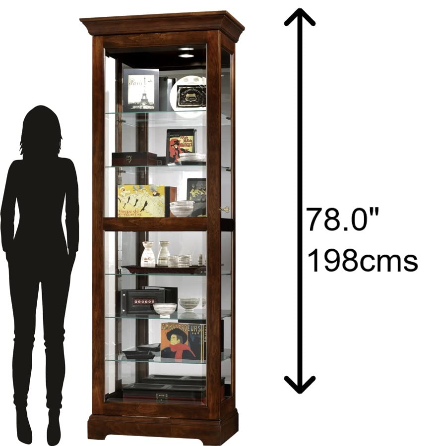 Howard Miller Cherry Bordeaux Curio Cabinets