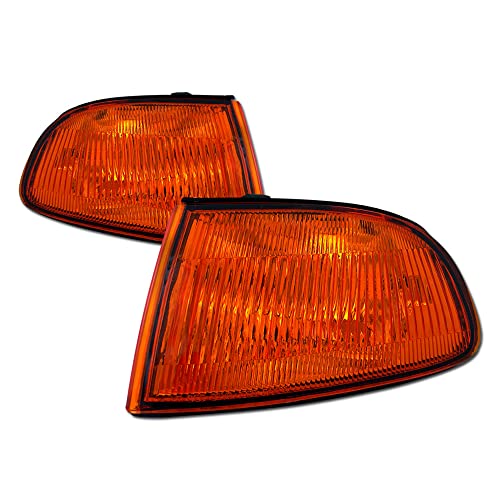 TLAPS 7422451291241 Compatible With 1992-1995 Honda Civic Coupe/Hatchback Amber Housing Signal Corner Lights