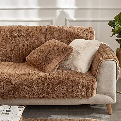 Plush Sofa Cover,Winter Not-slip Sofa Towel Sofa Cover,High-grade Universal Thickening Sofa Protective Cover,For Pets And Children