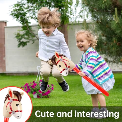 2 Stück Hobby Horse,Steckenpferd,für Kinder Pferde,Stockpferd Aufblasbaren Aufblasbares,Hors Bastelset Hobbyhorse,Horsing Pferd Pferdekopf,Pferdespielzeug Steckenpferde Steckpferd Stick 100*26 mm