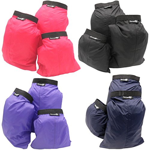4 Colors - Set of 3 Sizes Roll Top Waterproof Dry Bag Kit Storage Compression Bag Sack Poch Packing Organizers Water Resistant Camping Travel