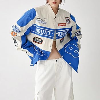 Womens Varsity Jacket - Detachable Motor Racing Jacket