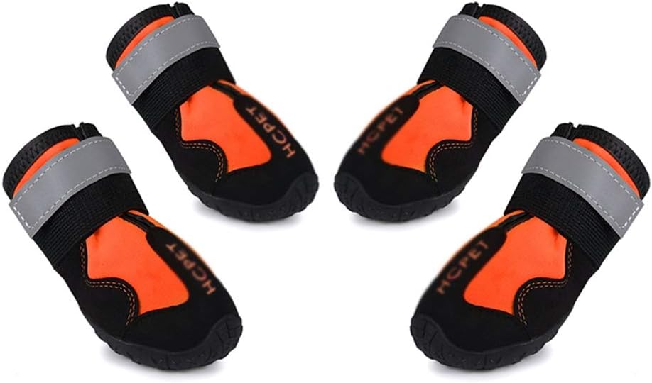 Flowers Winter Dog Shoes Thick Warm Small Dogs Snow Boots Anti-Slip Warm Pet Shoes for Teddy Chihuahua (Size : 7)