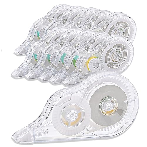 12 Stück Korrekturroller Set - 6 Regenbogenfarben Für Schule & Büro