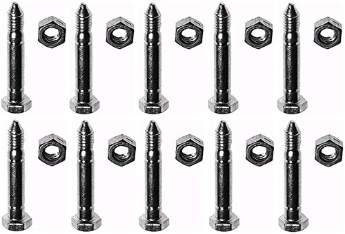 The ROP Shop (10) Shear PINS & Bolts for John Deere AM122156 AM136890 Snowthrowers Snowblower