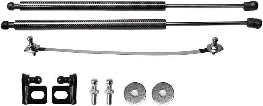 Damper Modify Front Hood Bonnet Gas Struts for MAZDA CX8 CX-8 2018-2019 Carbon Fiber Shock Absorber Car Parts Accessories Gift 1 sets Carbon Fiber Black