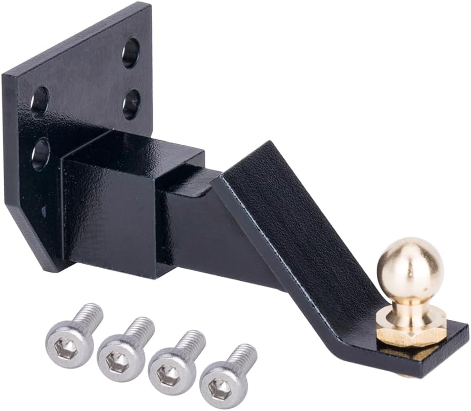 RC Tow Hitch Receiver for 1/10 RC Crawler Car D90 Accessories (Black)