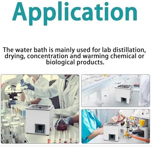 Digital Lab Water Bath, Thermostatic Electric Heater with 1/2/4/6/8 Holes, Stainless Steel Liner, Anti-Dry Burn, Ideal for Laboratory Experiments and Research