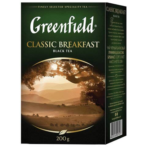 Greenfield Classic Breakfast Leaf Tea ?lassic Collection Black Tea Finely Selected Speciality Tea 200 gr