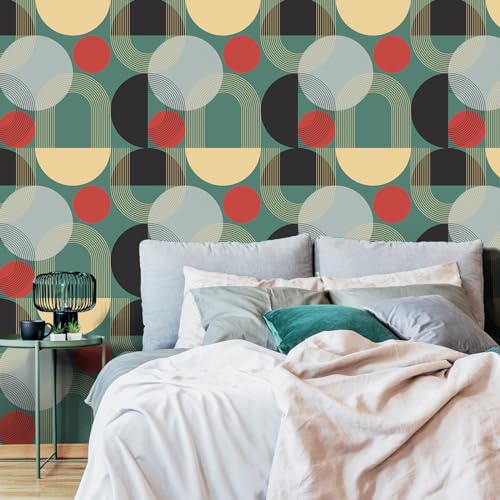 Papier peint géométrique moderne amovible 45x300 cm pour salon - 5