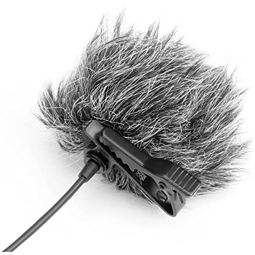 Saramonic High-Wind Furry Windscreens (3-Pack) for Lavalier Microphones 6-8mm in Diameter and All Saramonic Lavaliers (SR-WS2),Black