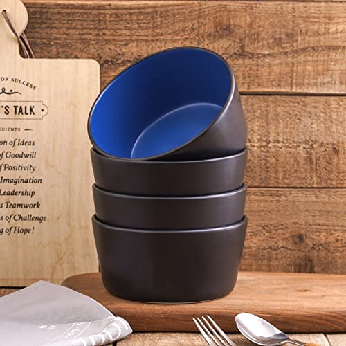 Stone Lain Albie 16-Piece Dinnerware Set Stoneware, Blue and Black - Image 5