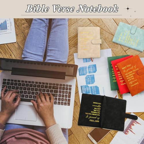Image of Paterr Thank You Appreciation Gifts Leather Notebooks Canvas Tote Bags Ballpoint Pens for Employee(Rich Colors, 8 Sets)