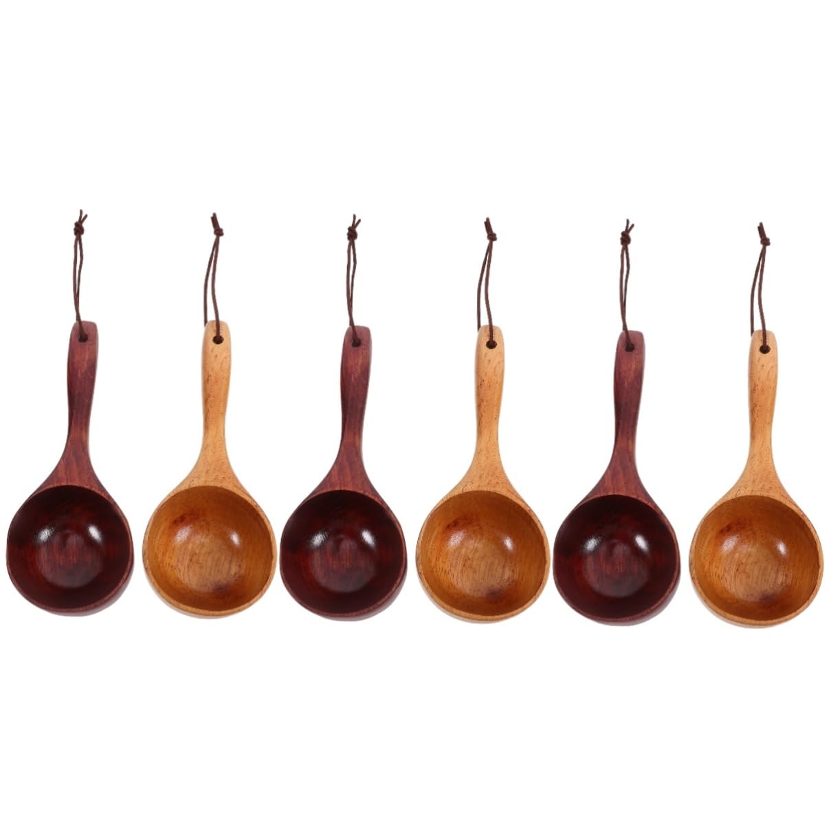 MAGICLULU 6 Pièces Cuillère à Riz Japonaise Louche De Bain Cuillère à Remuer à Riz Louche à Soupe à Bouillie Cuisson à Soupe En Bois
