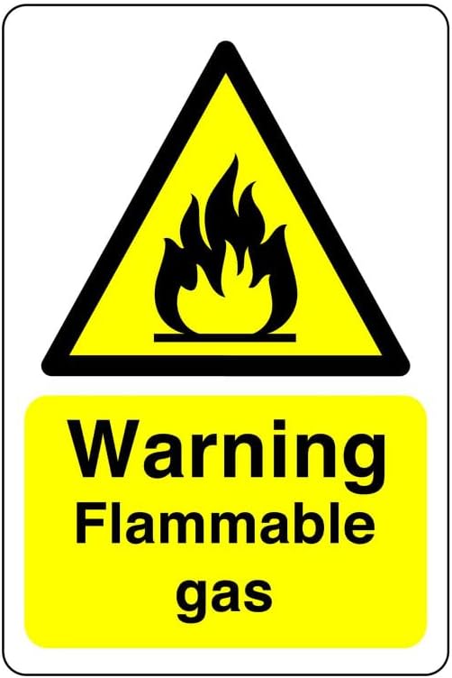 Safety First Display LTD Warning flammable gas sign 1.2mm Rigid