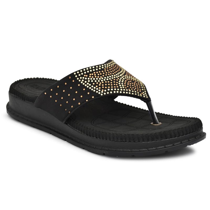 Image of HEALTH FIT Diabetic & Orthopedic with Super Extra Soft Ortho Care Anti-Skid Doubleu Flip-Flops for women Slippers /Doctor Chappal & Footwear HF329