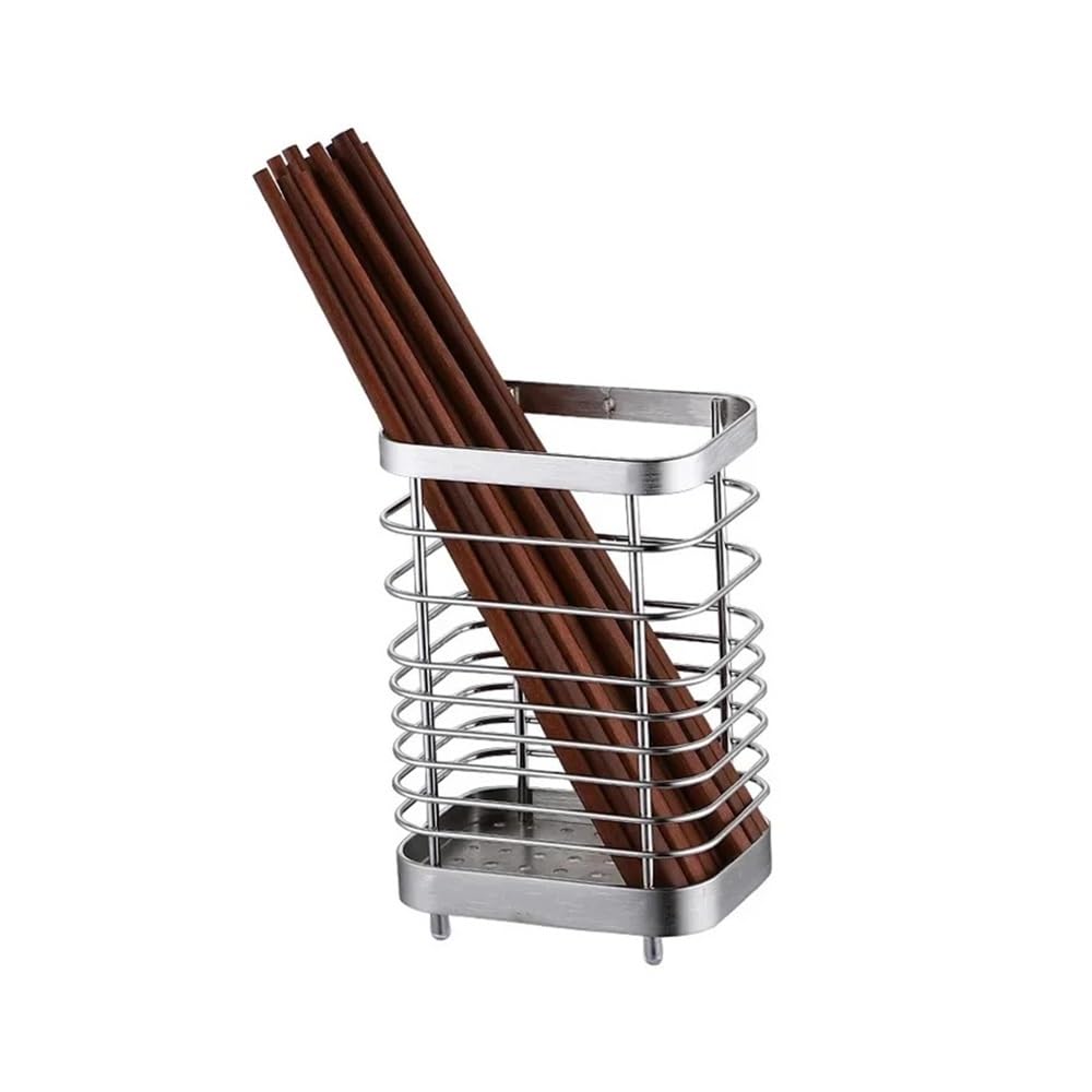 Portaposate Scolaposate Sospensione Portaposate da Cucina in Acciaio Inox for Uso Domestico Scolapiatti for Bacchette Forchette Cucchiai Organizer for la Conservazione Scolaposate da lavello(Grande)