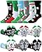 Halfchet 6 Pairs Novelty Italy Australian Flag Crew Socks Gifts for Fathers Day Men Traveler Souvenirs City Travel Birthday(Italian)
