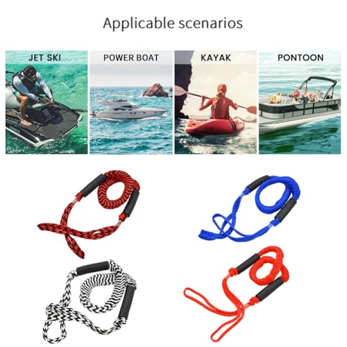 Cable dock line de 4 pies soluciona el vaivén en botes y kayak azul 6