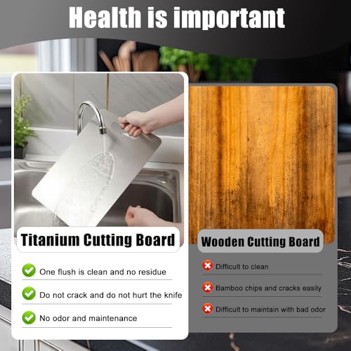 Tabla de Cortar Titanium, Doble Cara, Antideslizante, Apta para Lavavajillas, Resistente a Olores, Durable y Fácil de Limpiar miniatura 4