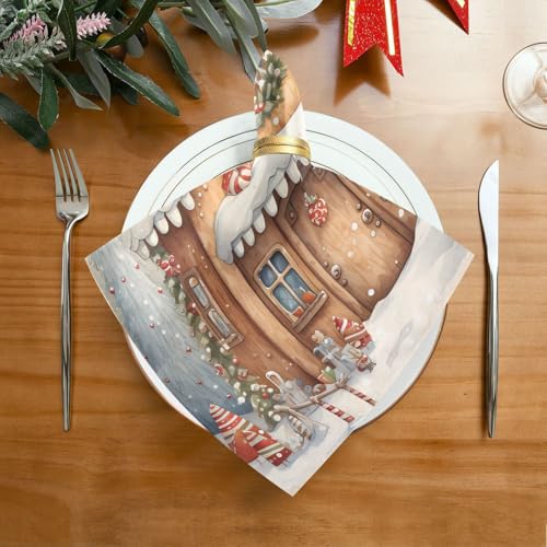 Servilletas de Tela Navideñas Pack x6 Polyester 20x20 in miniatura 3
