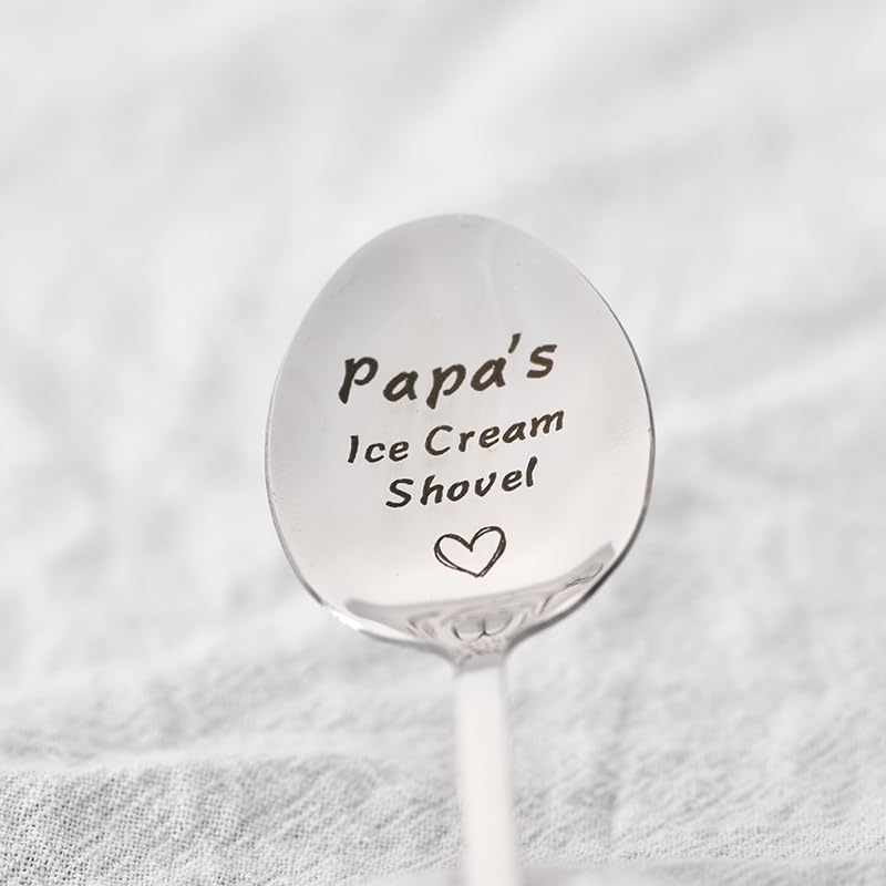 Miniatura 3 de Regalos para papá para papá, abuelo, papas, pala de helado, cuchara grabada, regalo de cumpleaños para papá, abuelo, abuelo, regalo del día del