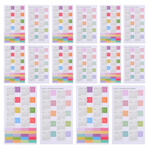 Evita el caos en tu agenda con pegatinas de calendario mensual 2026 autoadhesivas, 10 juegos