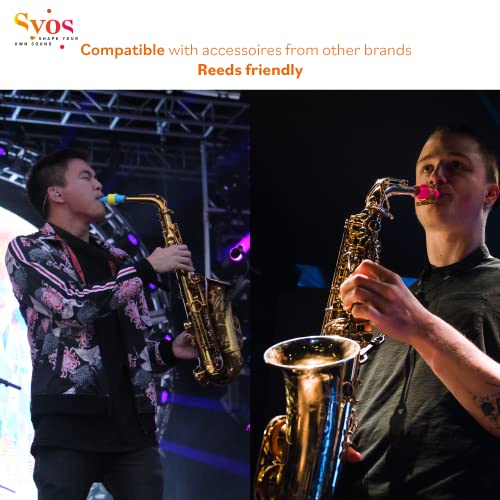 Syos Alto Saxophone Mouthpiece, Spark Model, 7 Tip Opening, Carmine Red, Improve The Sound Of Your Sax With This Easy-To-Play, Bright And Powerful Alto Sax Mouthpiece #TOP5