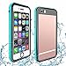 Effun iPhone 6/6s Waterproof Case, IP68 Certified Waterproof Underwater Cover Dirtproof Snowproof Shockproof Case with Cell Phone Holder, PH Test Paper, Stylus Pen, Floating Strap Aqua Blue