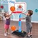 Toddler Basketball Hoop for Kids 1-3, Mini Adjustable Basketball Hoops Indoor with Balls Outdoor Pool Basketball Goal Sports Play Toys for 1 2 3 year old Baby Boys Girls First Birthday Gifts Age 1-2-3