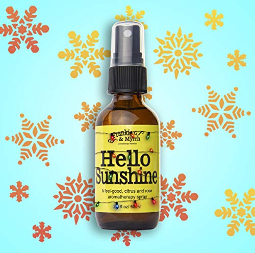 Hello Sunshine | Bergamot, Rose, And Lemon Essential Oil Body Mist | Aromatherapy Spray | Light Perfume | 100% Pure All Natural Uplifting Scent #TOP3
