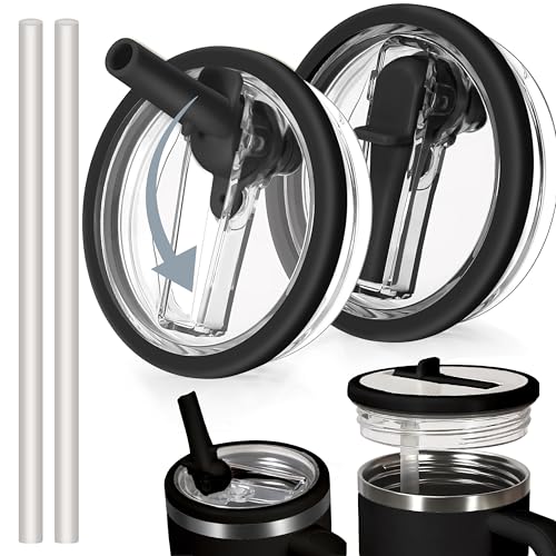 2 Pcs Fit Stanley Lid Replacement 40 Oz, For Stanley Lid No Spill, 40 Oz Tumbler Lid Replacement, Leak Proof, Spill Proof Cover, Leak Resistant
