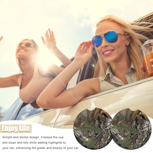 2 Pack Posavasos de Cerámica para Portavasos de Carro miniatura 7
