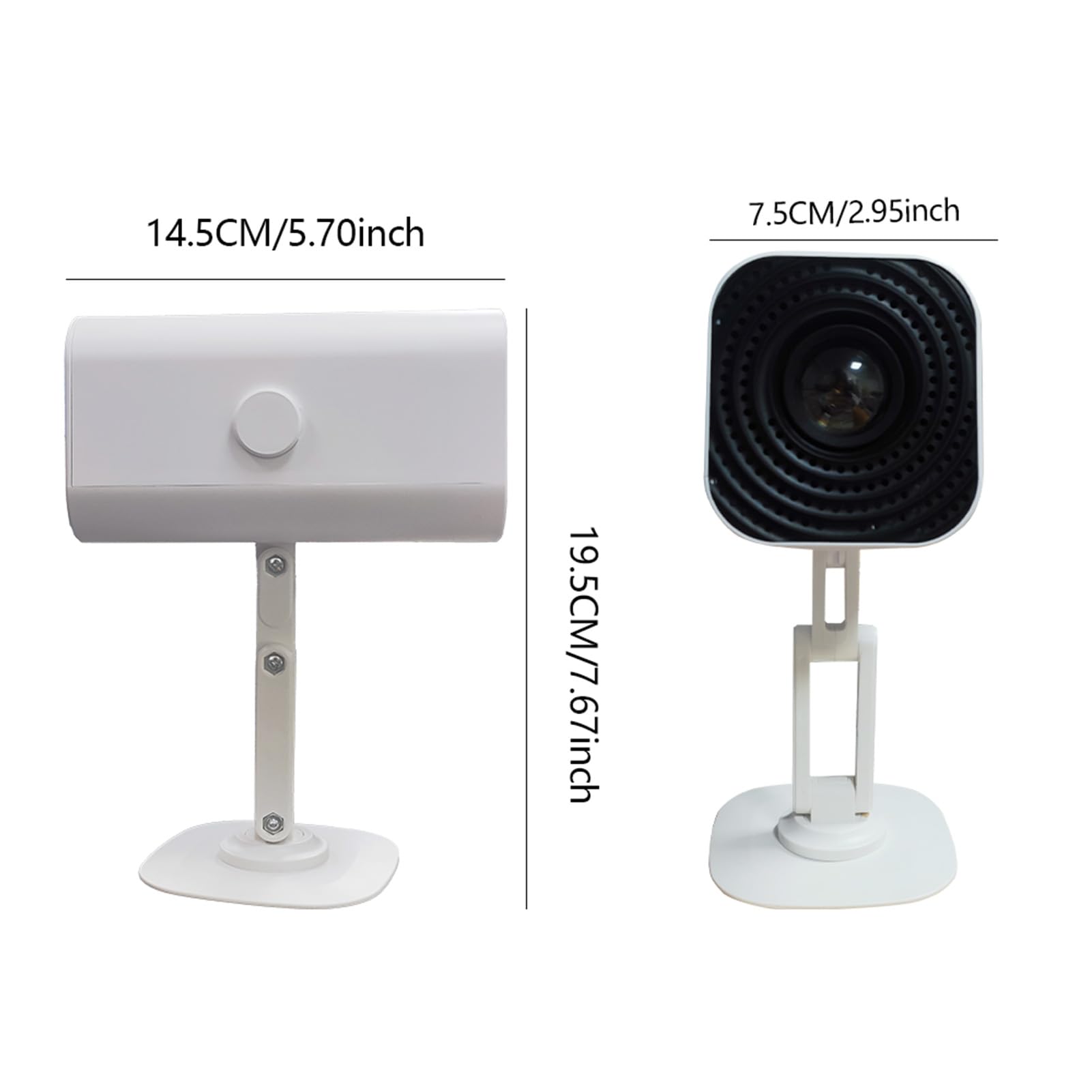 Mini Projecteur avec WiFi et Bluetooth, Projecteur de Film Portable 1080p avec Correction de Keystone Auto, Support USB, Bâton de Télévision, Téléphone (White)