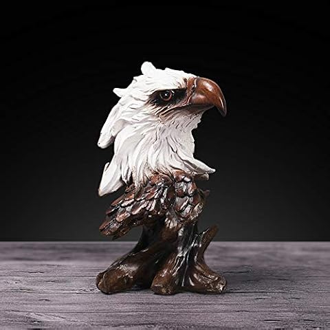 Lion Eagle Statue Ornament Home Study Living Room Eagle Statue Decoration Lion Statue Decoration Exquisite Collectibles King of The Hundred Animals Statue Gift for Men (White) Cover