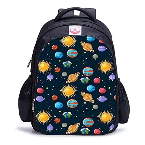 Girls Womens Casual Daypack cartoon galaxy Casual School Bag Unisex Classic Sports Backpack Travel School Bags Handy Foldable Cycling Camping 17 inches Cover