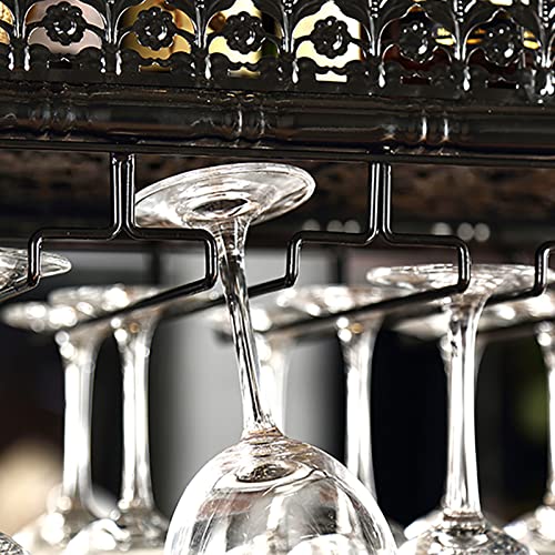 Support à verres à vin de plafond suspendu en métal pour petits espaces