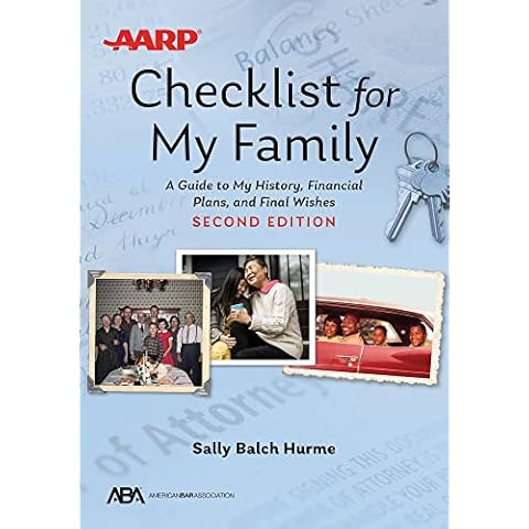 ABA/AARP Checklist for My Family: A Guide to My History, Financial Plans, and Final Wishes, Second Edition Cover