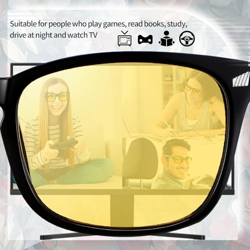 Image of Polarized Sunglasses for Women Men, Night Driving Glasses Anti Glare Yellow Lens UV 400 for Day Night Use