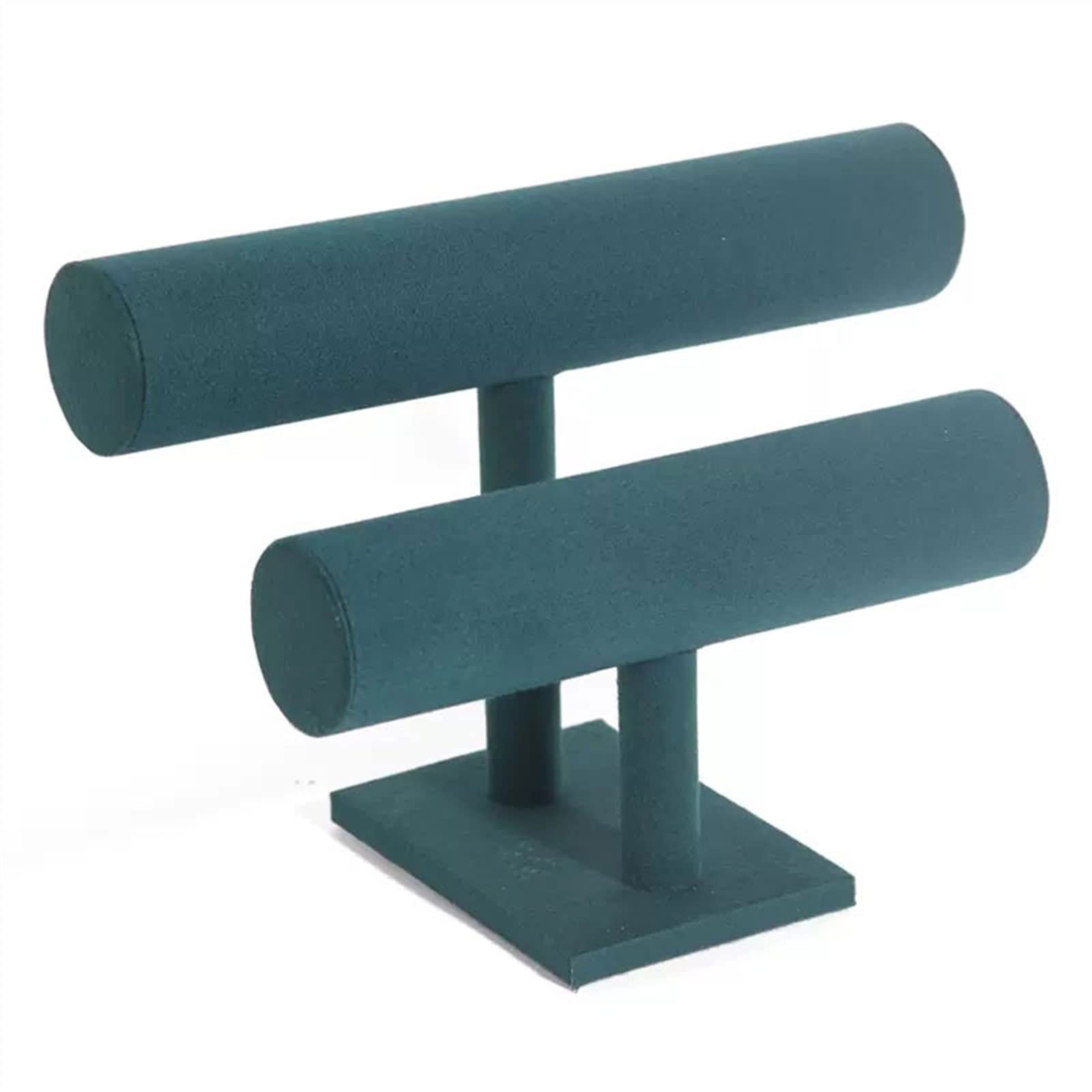 J9V4G6S3B5 Jewellery Storage 2 Tier Bracelet Holder, Display Stand, Velvet Jewelry Organizer Displays for Necklace Watches Bangle(Green)