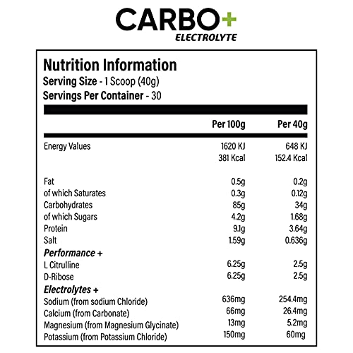 Freak Athletics Carbo+ Electrolyte 1.2kg - Carbohydrate Energy Drink Powder with Added Electrolytes, L Citrulline & D-Ribose - Hydration, Energy, Performance & Recovery Fuel - Image 6