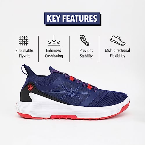Image of Men's Crosstrain Training Shoes, Mesh Upper, Enhanced Grip, Multi-Directional Flexibility, Pull Tabs, Lace-Up, High Energy Return, Sporty Footwear for Men