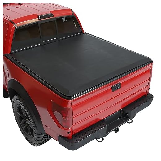 KYBOLT Soft Quad Fold Truck Bed Tonneau Cover for 2009-2014 Ford F150(Excl.Raptor Series),Four Folding Bed Cover Compatible with 2009 2010 2011 2012 2013 2014 Ford F-150,6.5ft Bed,Fleetside
