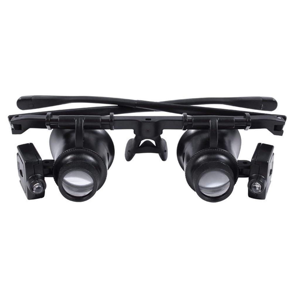 UDSKNV[KSL LED Magnifier Headband 25x Eyewear Loupe Repair Hand Magnifying Headband Head Wearing Magnifying Glasses for Reading